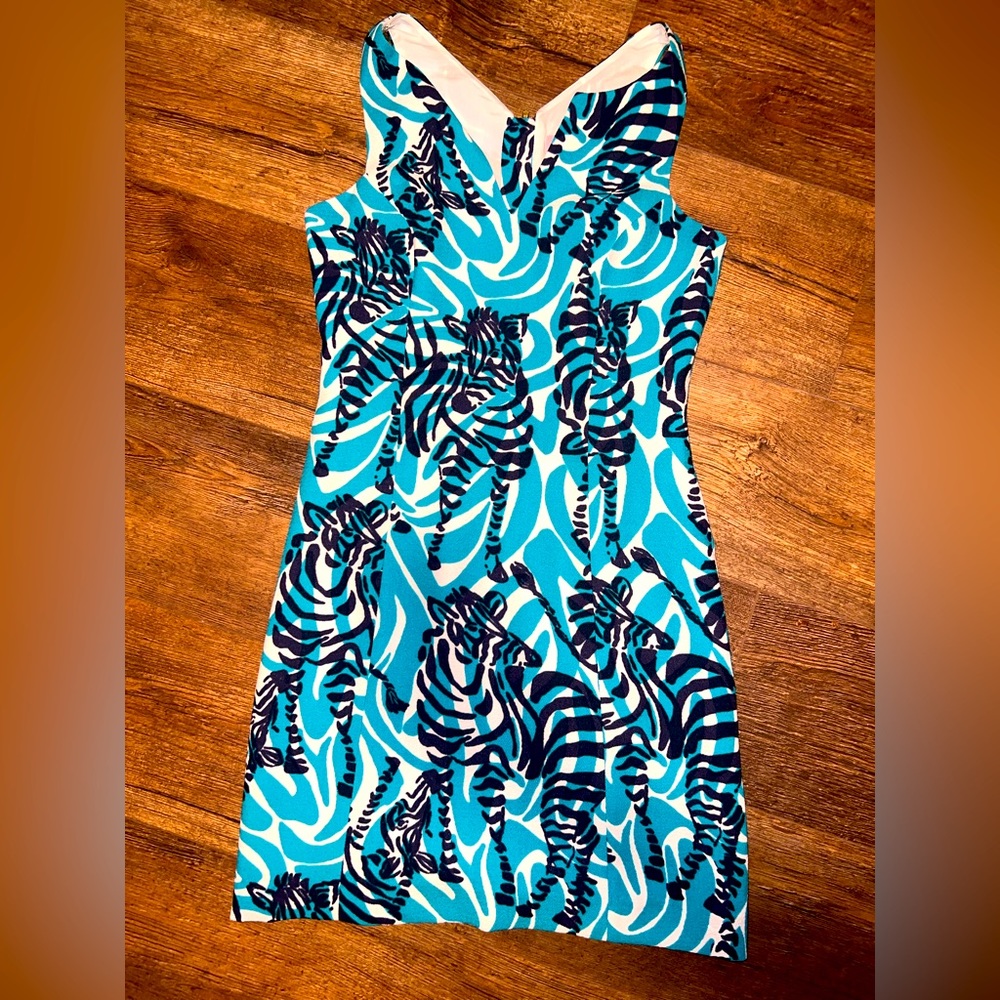 Lilly Pulitzer Madeline Game Zebra Shift Dress Size 2
